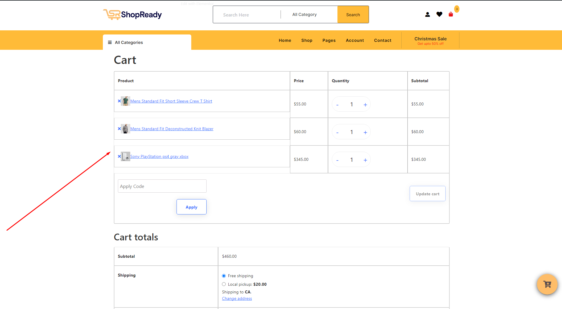 Demostración del carrito de WooCommerce