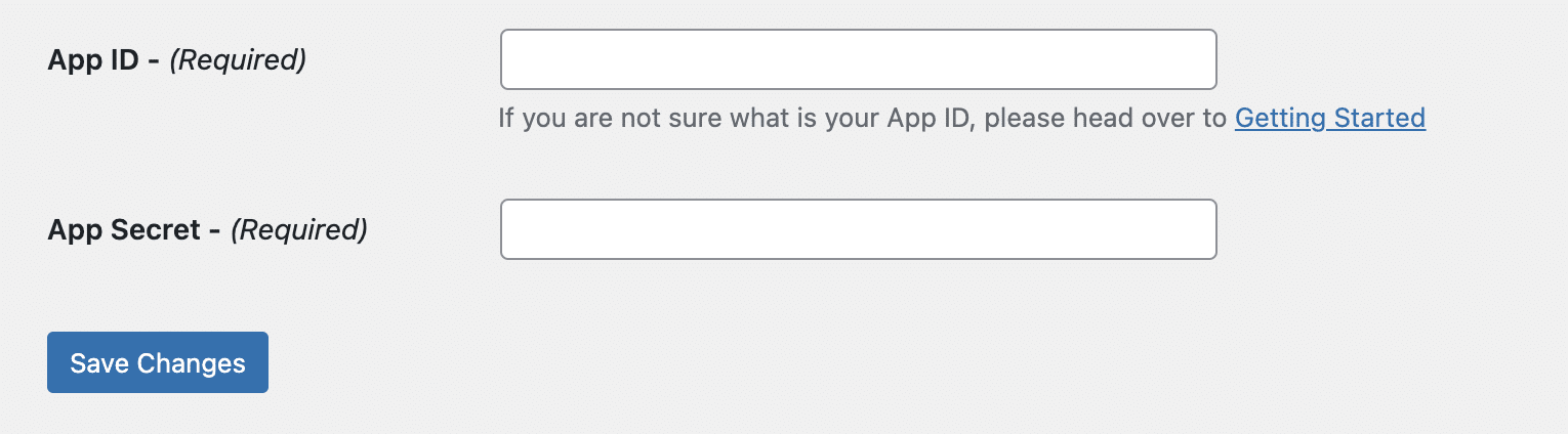 Facebookアプリが機能するために必要なNextendソーシャルログインのアプリIDとアプリシークレット。