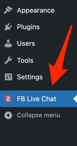 WordPressのZotaboxからのFBライブチャットメニュー。