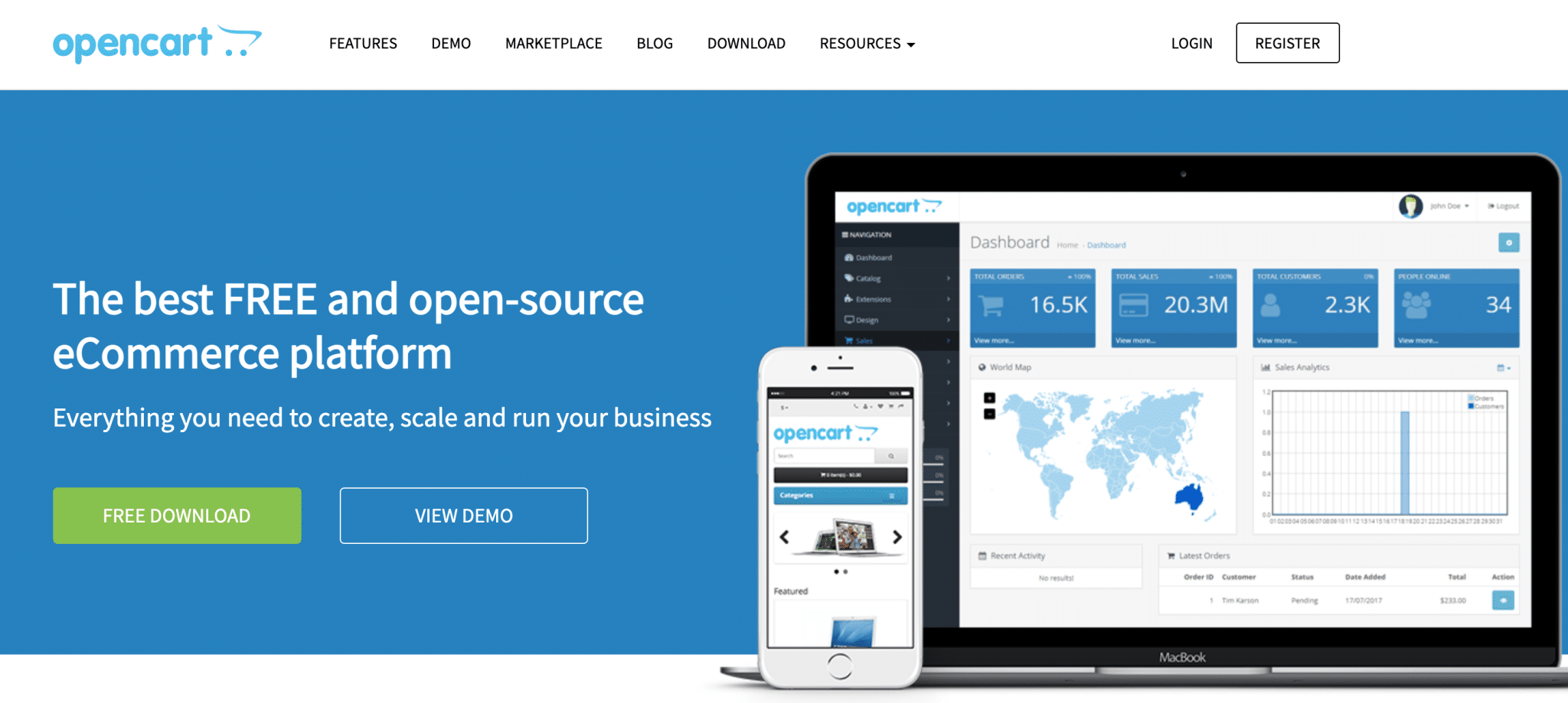 OpenCartはWooCommerceの代替手段です。