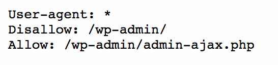 WordPress robots.txt dosyası örneği.