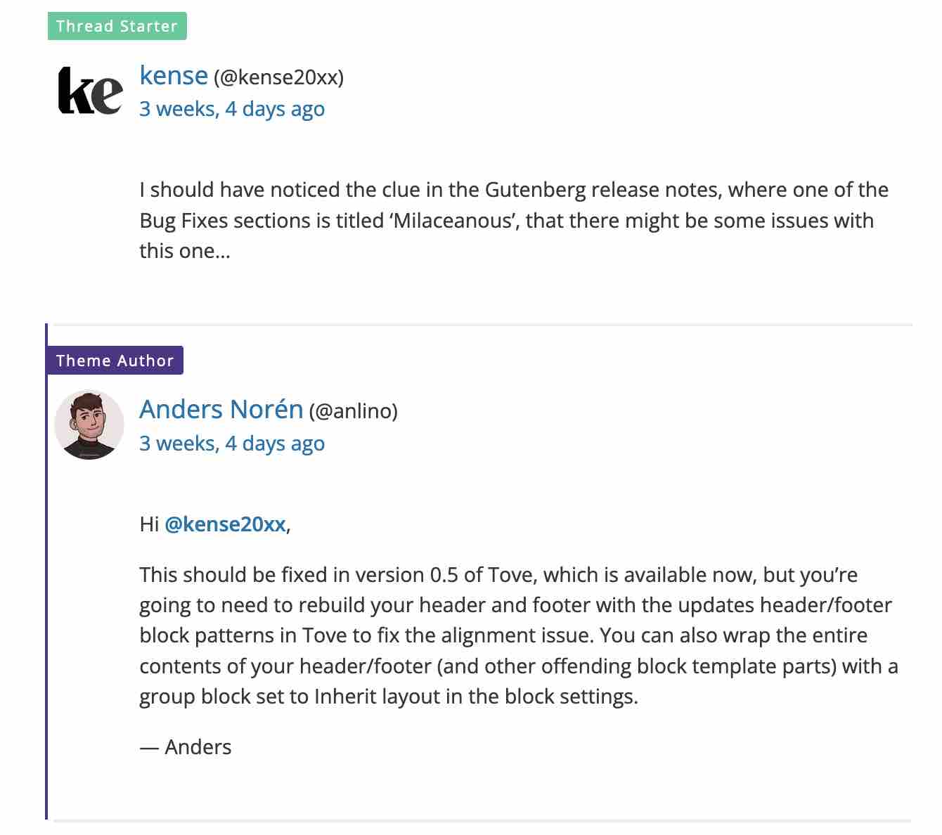 WordPressToveテーマの公的支援フォーラム