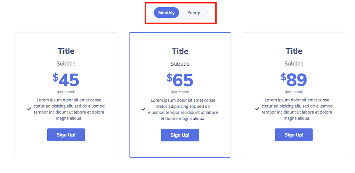 CrocoblockのJetTabsプラグインのSwitcherウィジェット。
