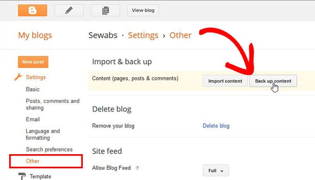 Yedekleme İçeriği Backup Content