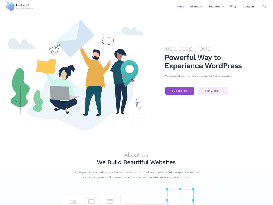 Getwid Base Gutenberg WordPress 主题