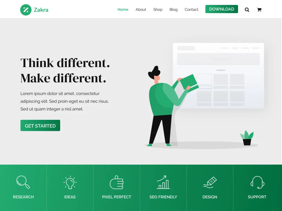 Zakra Gutenberg WordPress 主题