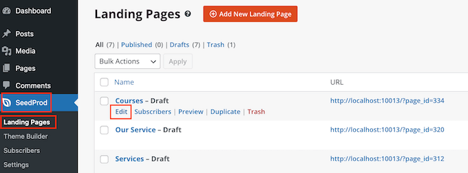 Afinando una página personalizada en WordPress