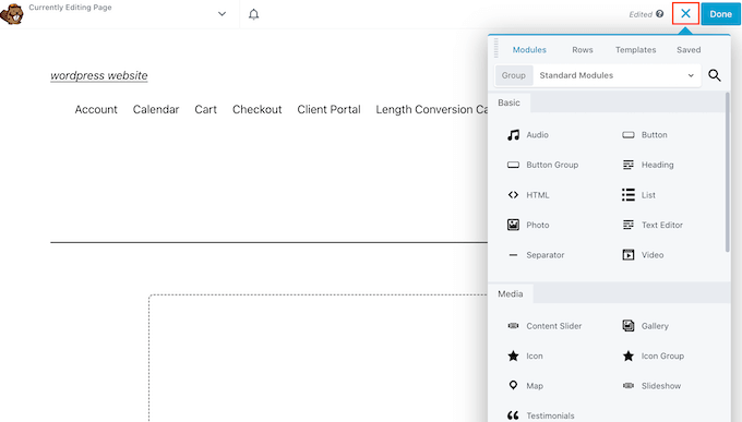 Agregar bloques y módulos en el generador de páginas Beaver Builder