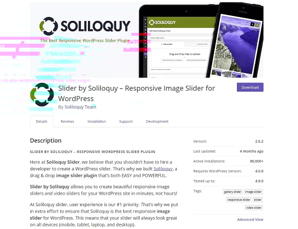 Soliloquy plugin