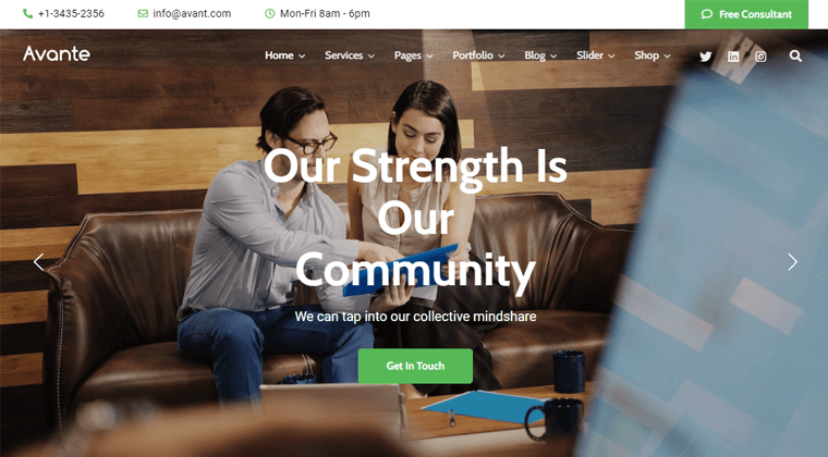 ธีม Avante WordPress