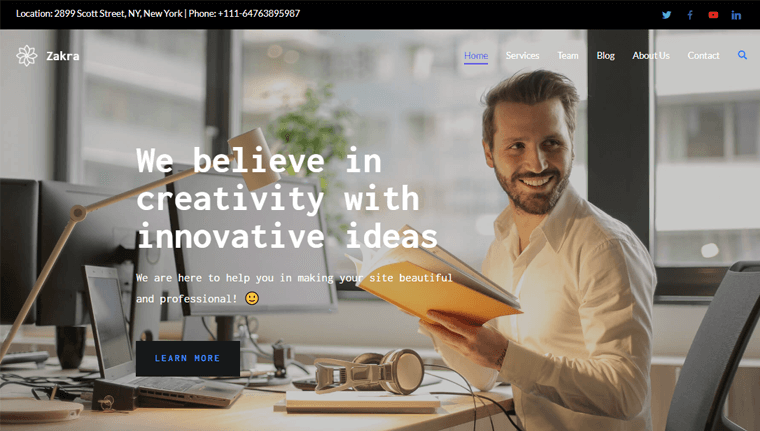 Zakra-Business WordPress Theme
