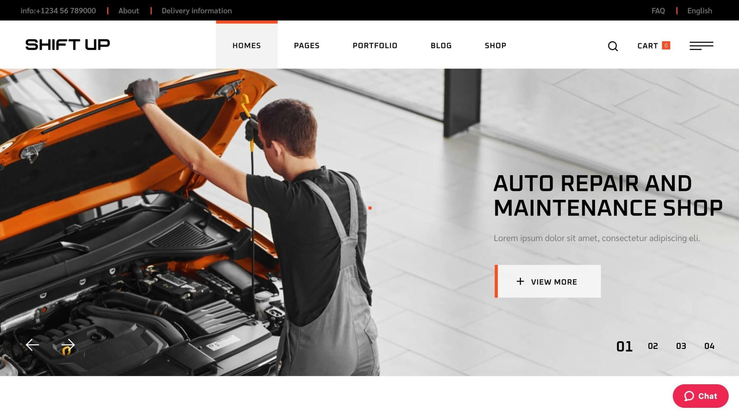 ShiftUp ist eines der besten WordPress-Themes für Autoreparaturen