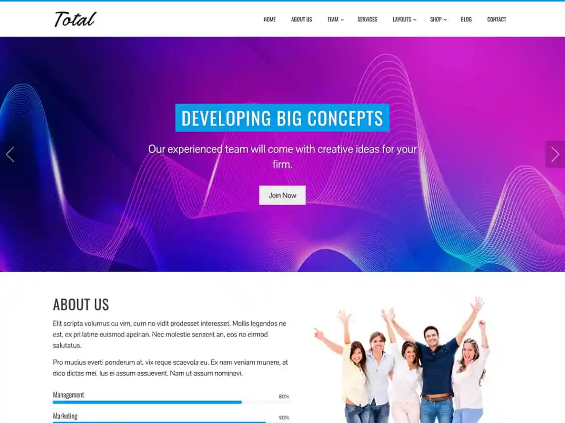총 WordPress 비즈니스 테마
