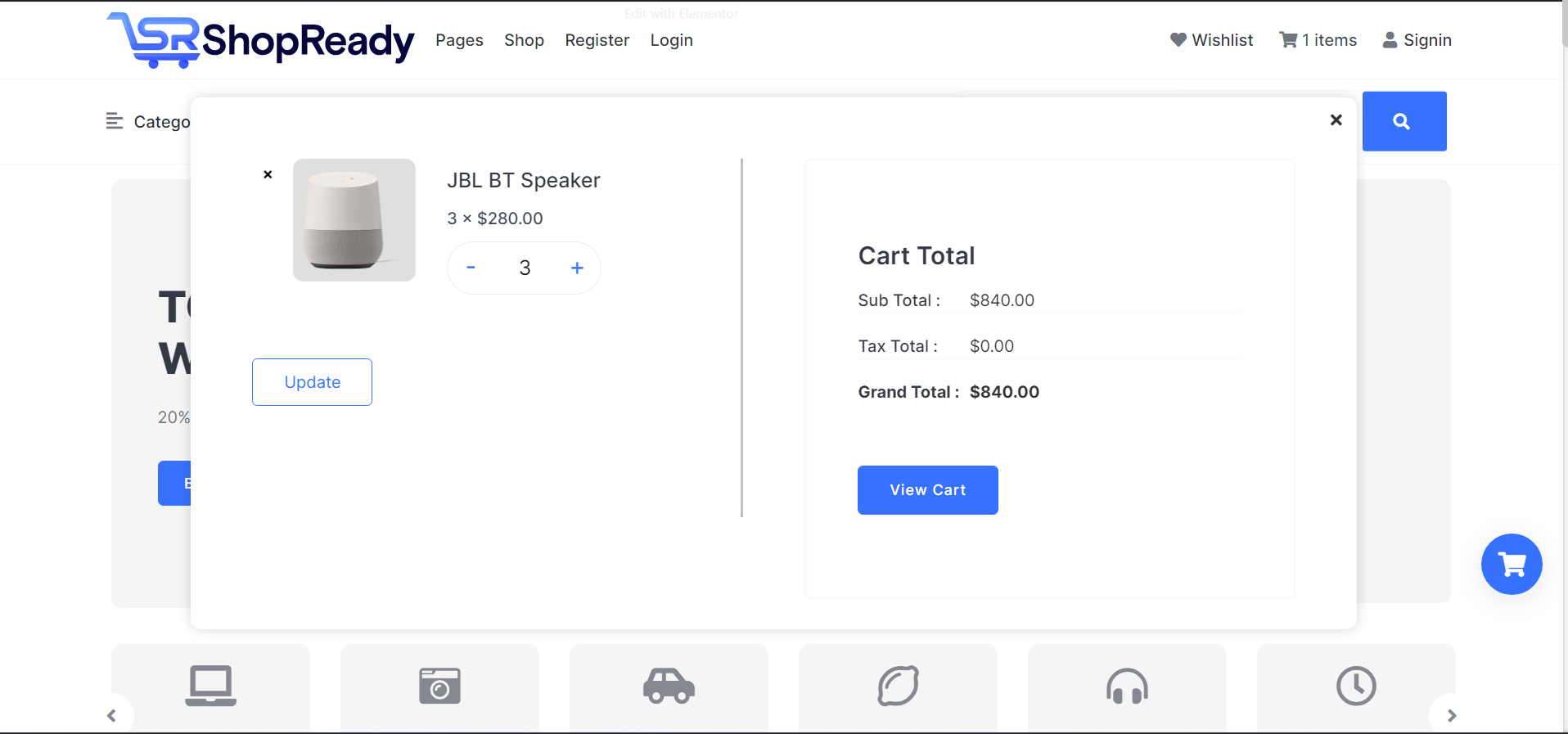 ShopReady Woocommerce ショッピング カート プラグイン