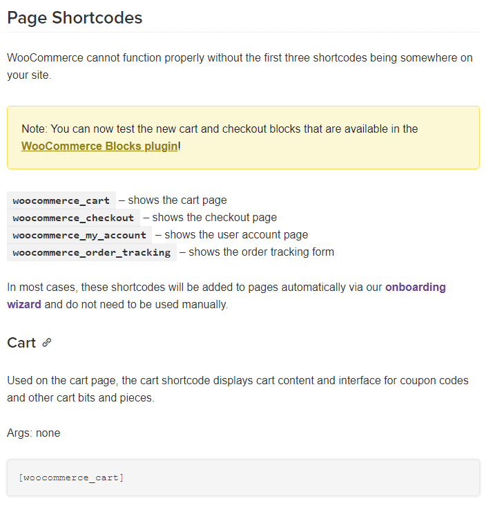 WooCommerce カートのショートコード