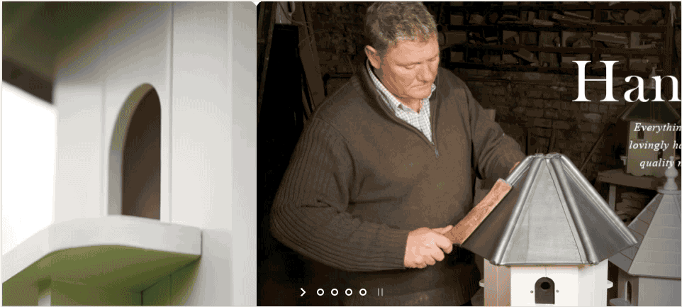 Zamanlayıcı ve kayan animasyonlu Dove Cotes kaydırıcısı