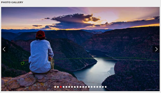 Flaming Gorge üzerinde bir gün batımını gösteren fotoğraf galerisi