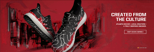 Tasarımcı ayakkabıların ayrıntılı yakın çekimlerini içeren ürün kaydırıcısı