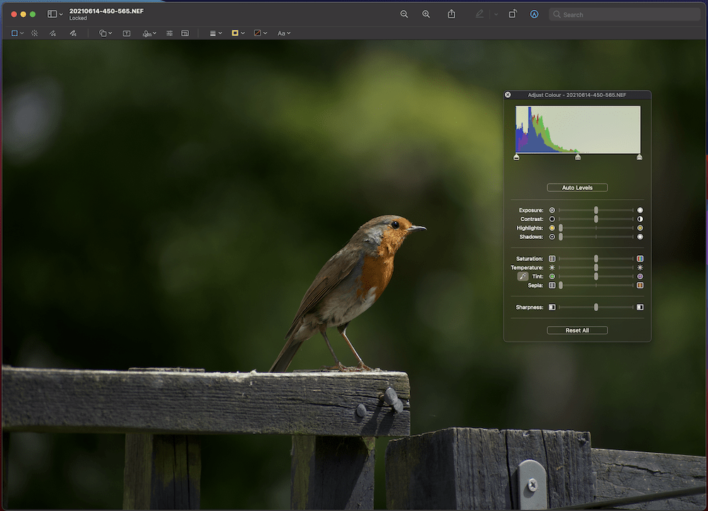 macOSプレビューカラーツール。