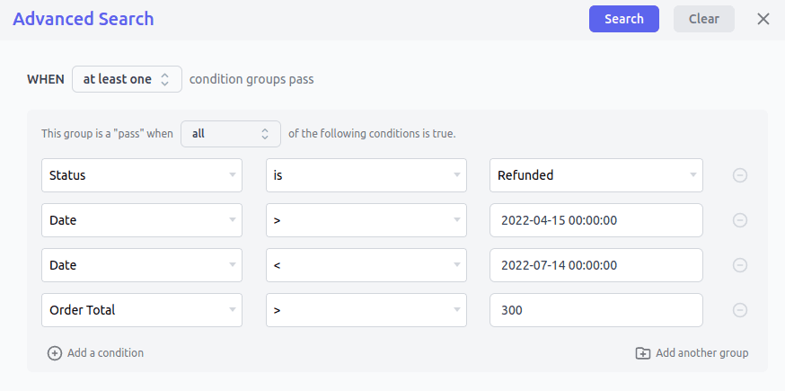 filtrar pedidos por estado