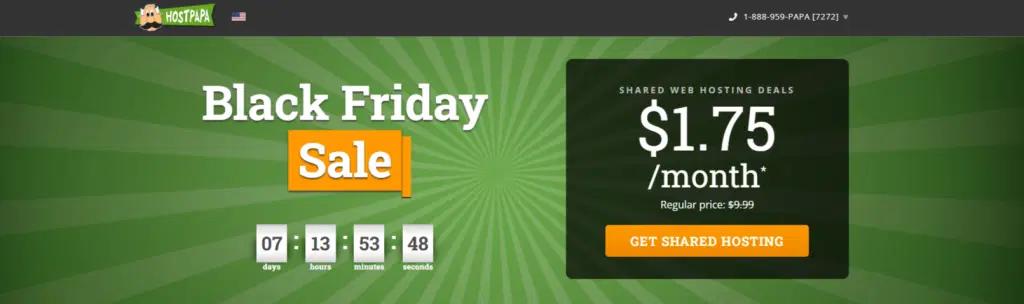 HostPapa Black Friday Deals 2021
