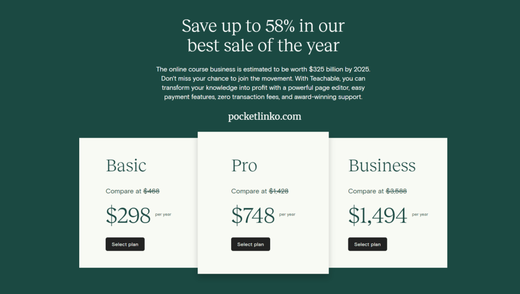 Teachable Black Friday Pricing Plans