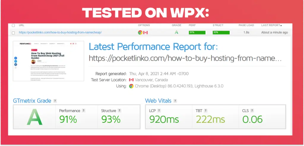 WPX Hosting Black Friday Deals 2022:支付 2 美元或 3 个月免费 10 WPX-HOSTING-speed-test-
