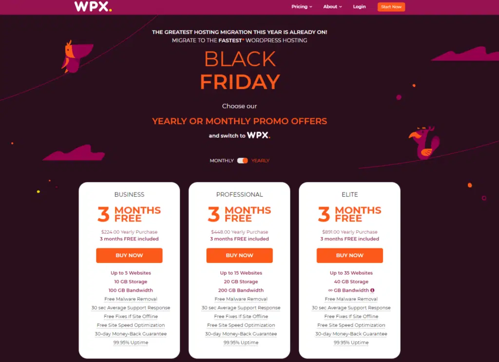WPX Hosting Black Friday Deals 2022:支付 2 美元或 3 个月免费 4 WPX Hosting Black Friday Deals 2021 1