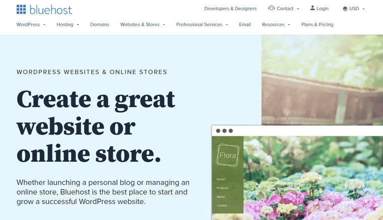 Pembuat Situs Web Fleksibel Bluehost