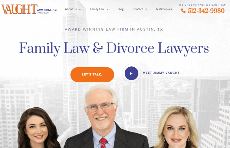 Vaught Law Firm - Najlepsze przykłady stron internetowych kancelarii prawnych