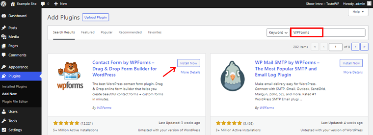 Dodawanie wtyczki WPForms