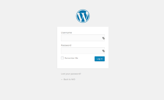 login default wordpress
