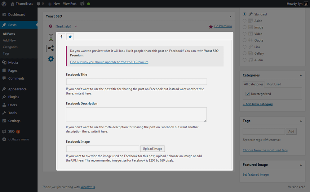Yoast SEO - Pratinjau Media Sosial