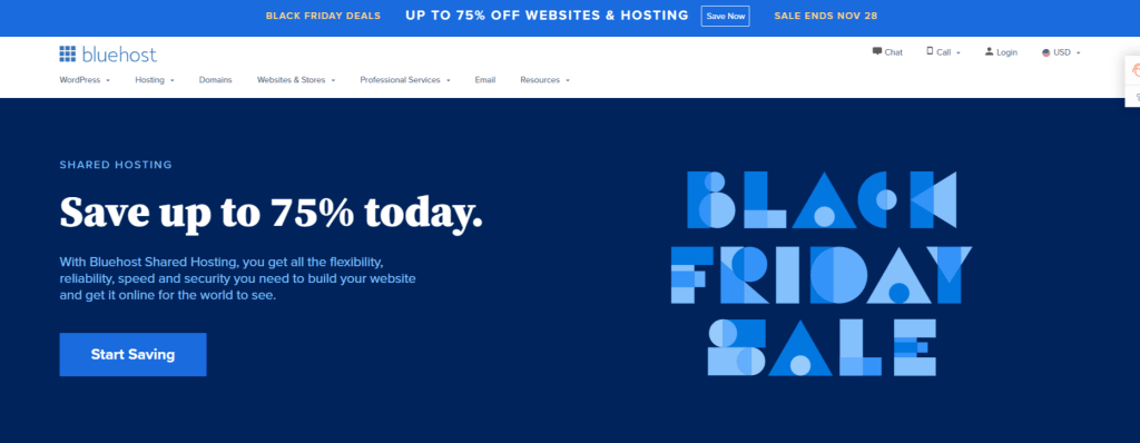 Bluehost Black Friday Cyber Monday Sale 2022 [73% de réduction + nom de domaine gratuit (en direct) 4 Bluehost Black Friday Sale 2021