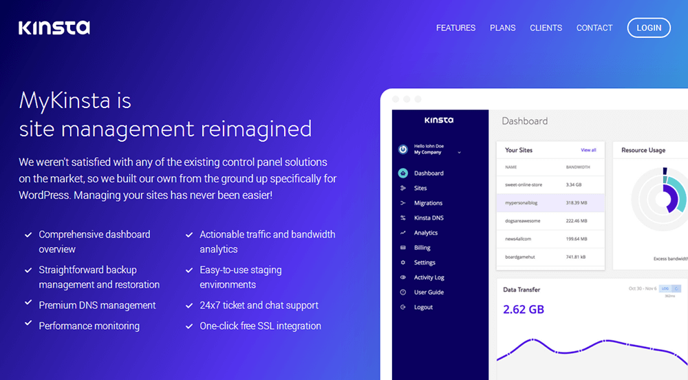لوحة معلومات MyKinsta
