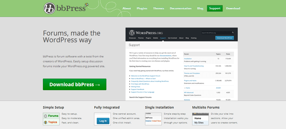 البرنامج المساعد bbPress WordPress