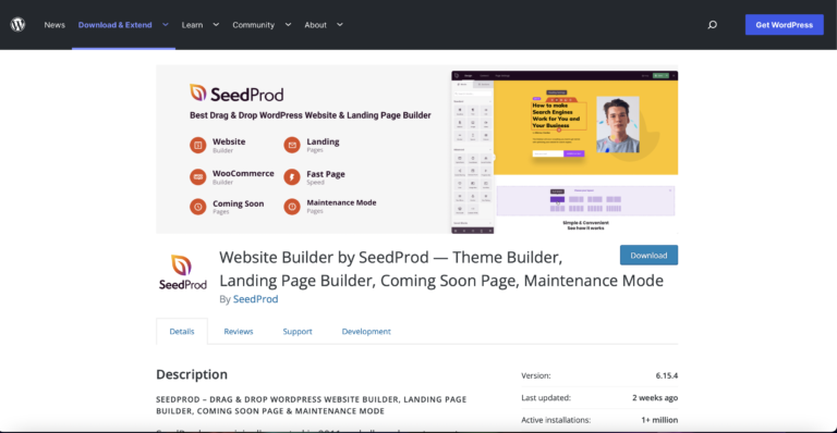 SeedProd WordPress プラグイン