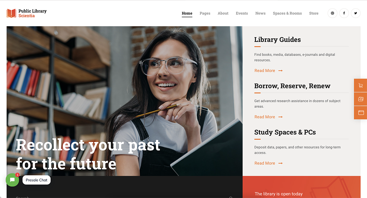 Scientia WordPress 庫主題