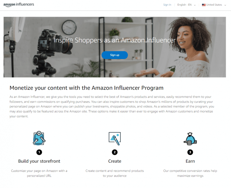 amazon etkileyici programı
