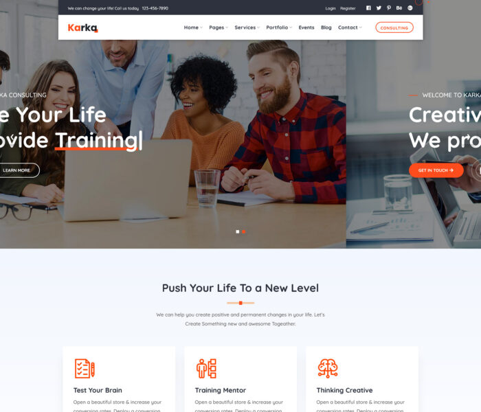 karka training coaching html template