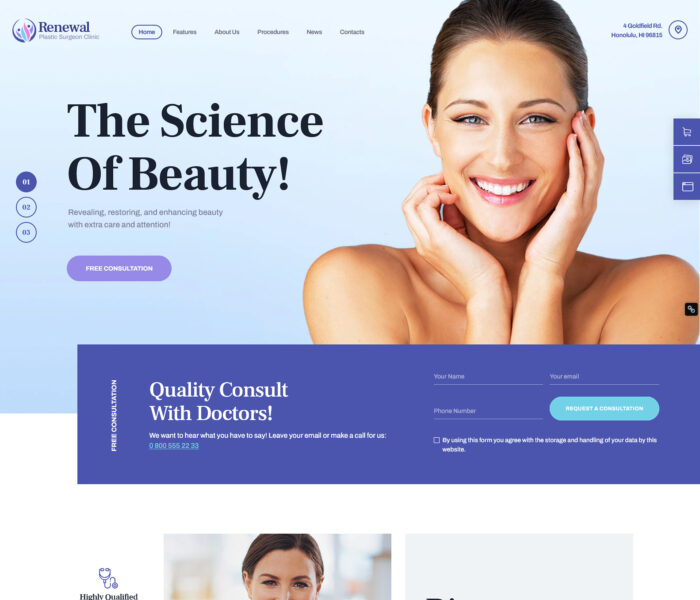 renewal plastic surgery wordpress theme