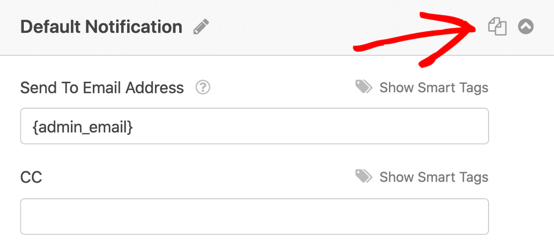 Clone WPForms notification