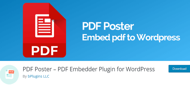 PDF 海報 WordPress 插件