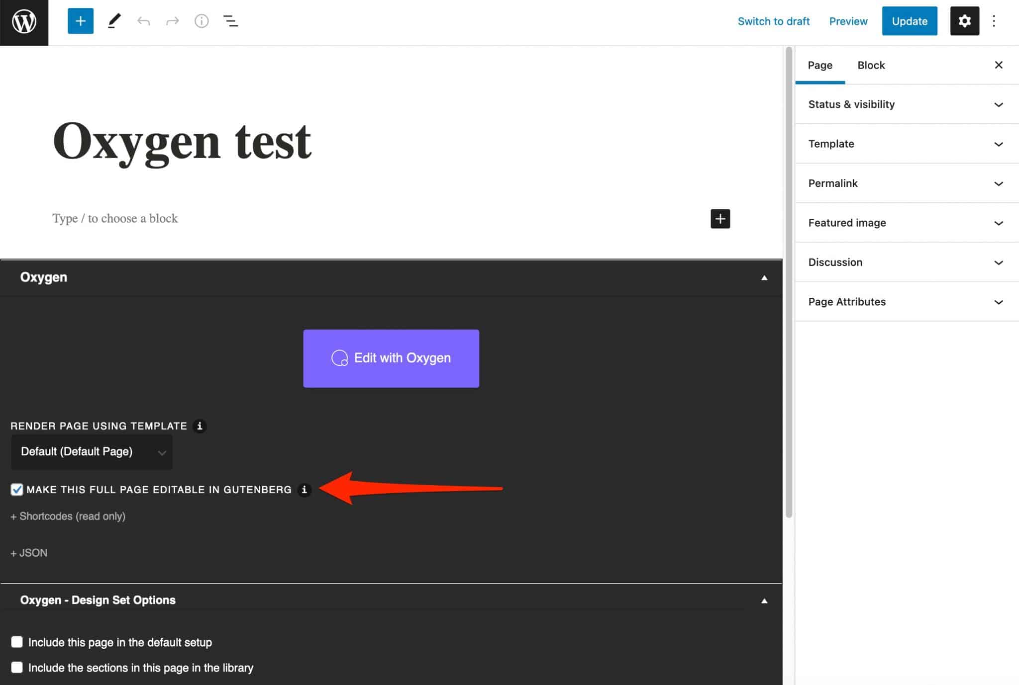 I blocchi realizzati in Oxygen Builder possono essere facilmente modificati con Gutenberg.