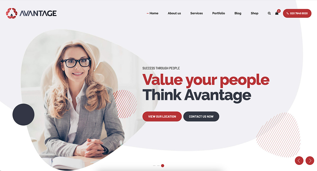 Tema de treinador de vida WordPress Avantage