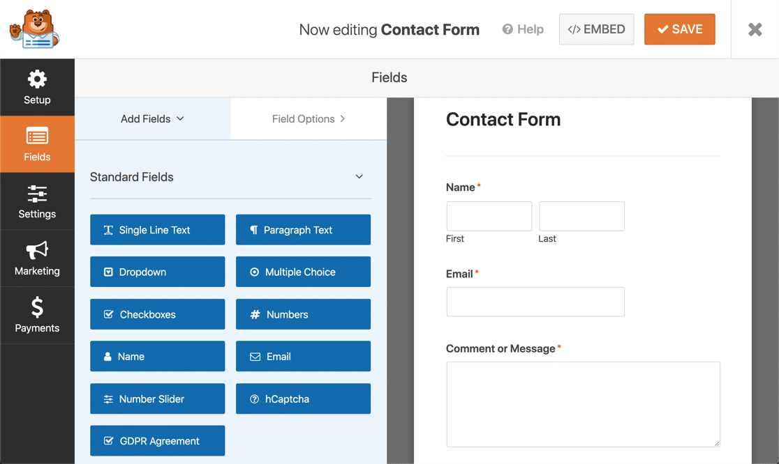 WPForms form builder