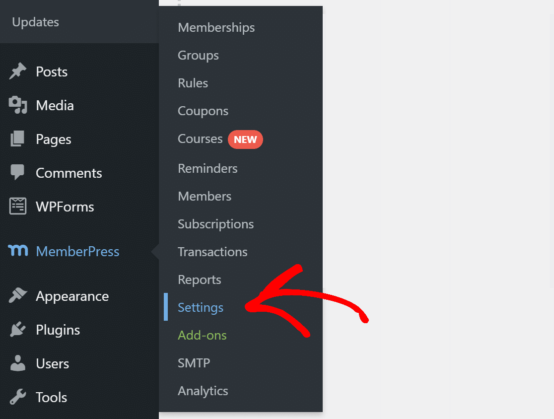 memberpress settings