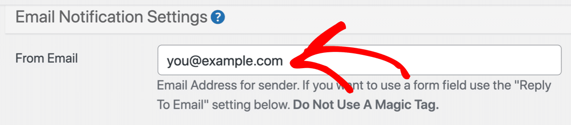 Default From address in Caldera Forms