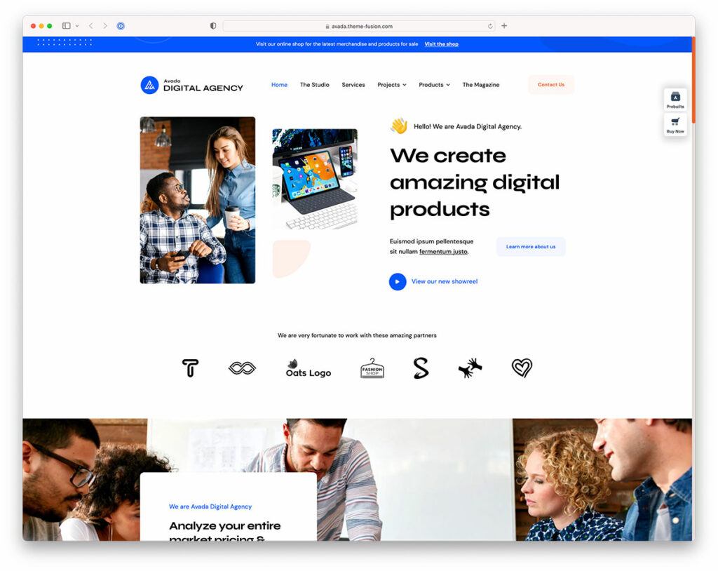 avada рекламная тема WordPress