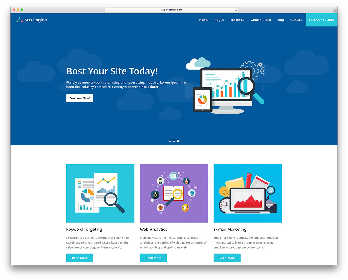 интернет-маркетинг тема wordpress